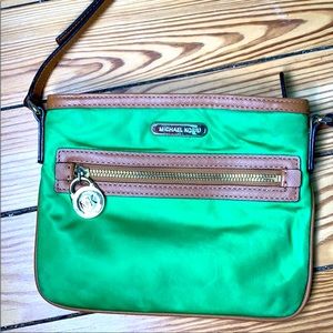 Michael Kors nylon green crossbody small